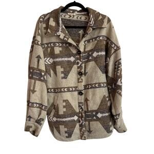 Mainstrip Men's Southwestern Long Sleeve Button Down Shirt Size L Western